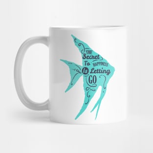 Fish silhouette with motivational words of wisdom Mug